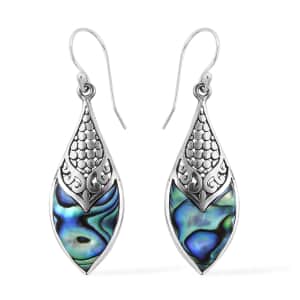 Abalone Shell Dangle Drop Earrings For Women in Sterling Silver