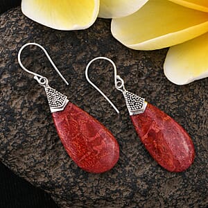 Sponge Coral Earrings in Sterling Silver