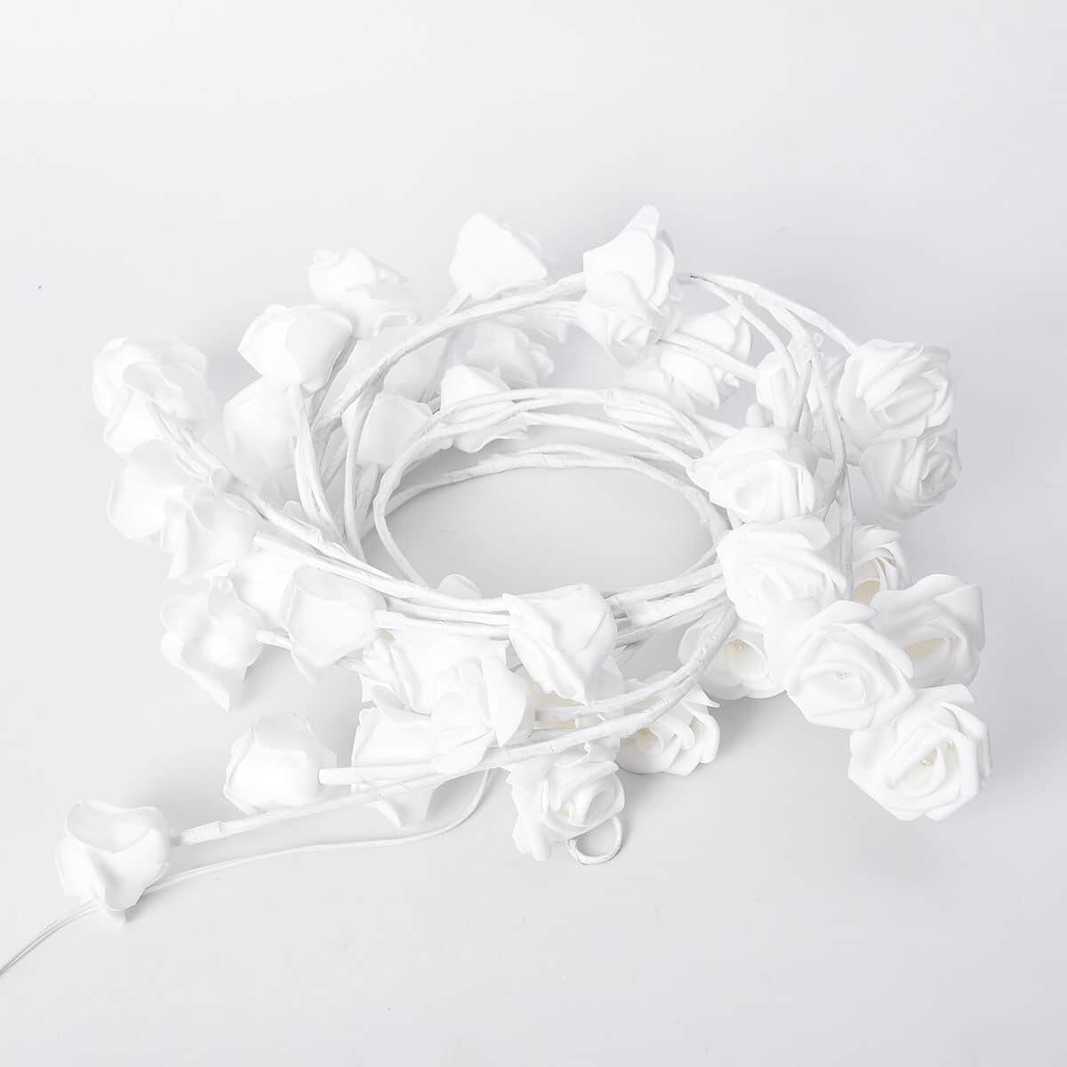 White and Warm LED Rose Garland Lights (3AA Not Included) image number 2