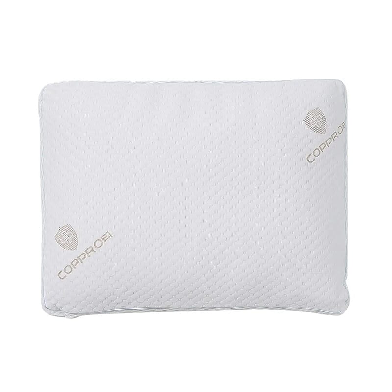 Homesmart Premium Adjustable Hypoallergenic Shredded Memory Foam CertiPUR Pillow with Copper Cover (Queen, Microfiber)