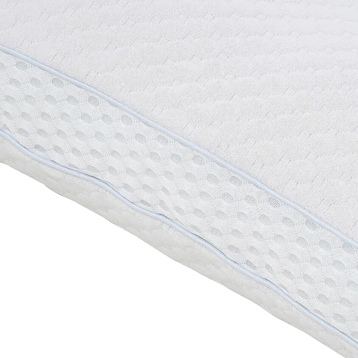 Homesmart Premium Adjustable Hypoallergenic Shredded Memory Foam CertiPUR Pillow with Copper Cover (Queen, Microfiber)