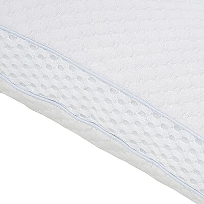 Homesmart Premium Adjustable Hypoallergenic Shredded Memory Foam CertiPUR Pillow with Copper Cover (Queen, Microfiber)