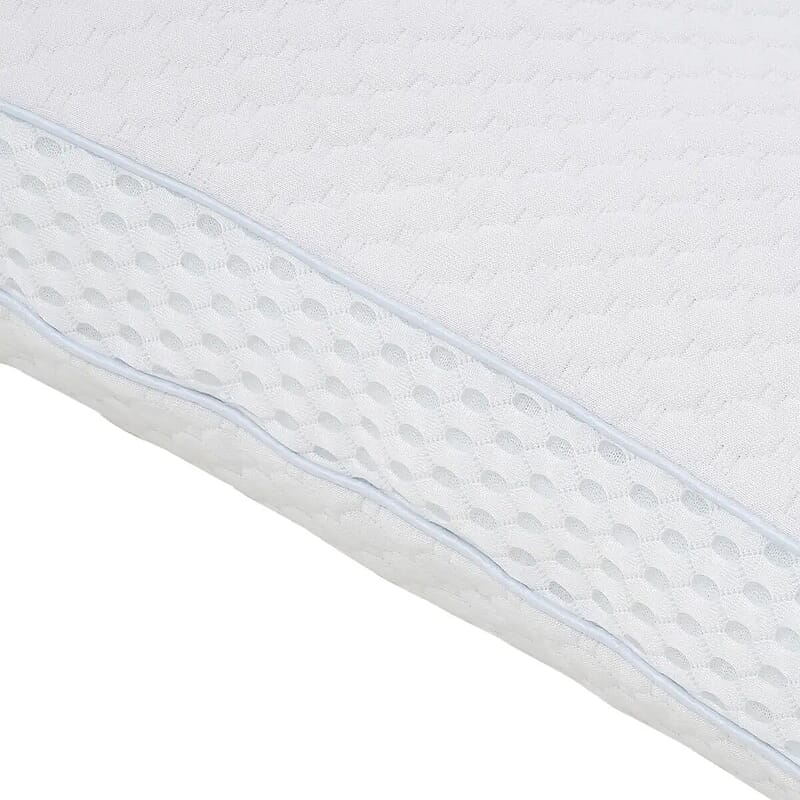 Homesmart Premium Adjustable Hypoallergenic Shredded Memory Foam CertiPUR Pillow with Copper Cover (Queen, Microfiber)