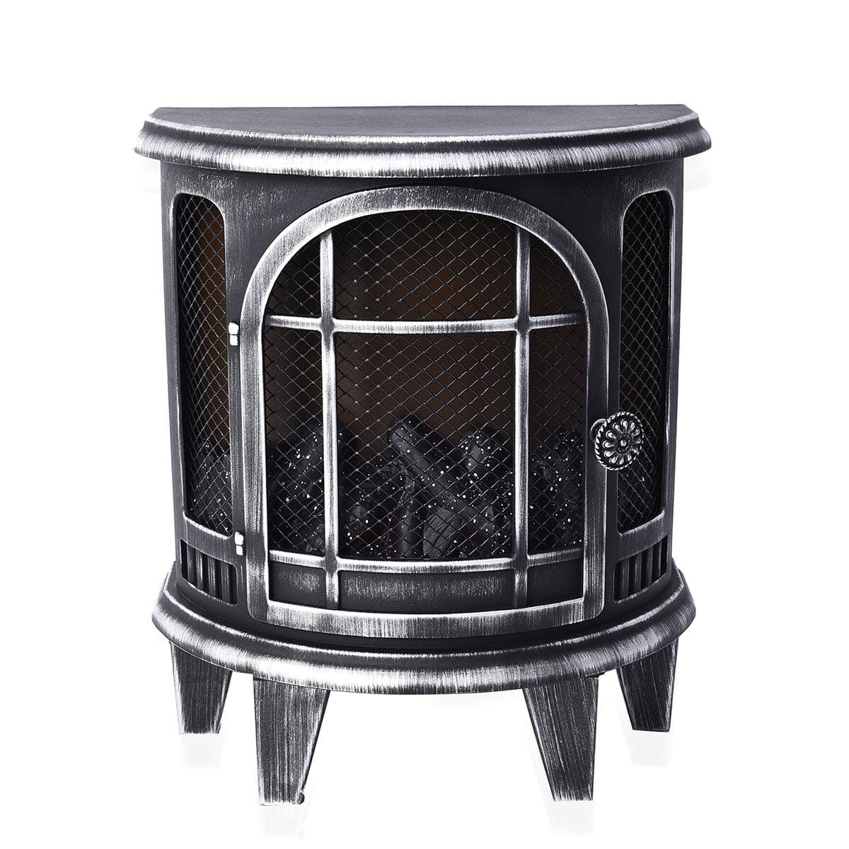 Antique Silver LED Plastic Fireplace Lantern (Cx3 Batteries Not Included) image number 0