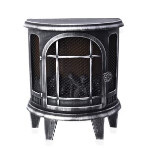Antique Silver LED Plastic Fireplace Lantern (Cx3 Batteries Not Included)