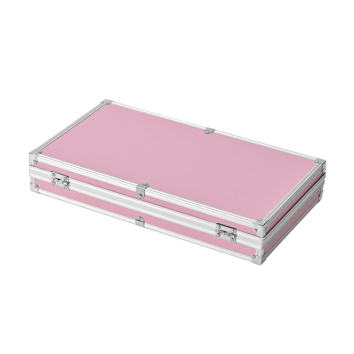 Pink Aluminum Briefcase Style Jewelry Organizer with Anti Tarnish Protection Interior image number 4