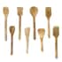Set of 8Pcs Non Stick Mango Wood Spatulas Ladles Spoon Set Home Room Decor Brown Kitchen Cookware Utensils for Cooking image number 0