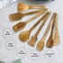 Set of 8Pcs Non Stick Mango Wood Spatulas Ladles Spoon Set Home Room Decor Brown Kitchen Cookware Utensils for Cooking image number 3