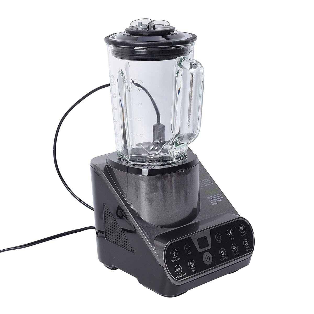 High Speed 6 Blade Multifunction Vacuum Blender 1.5L (25000RPM & 800W) with 800ml Vacuum Bottle- Gray