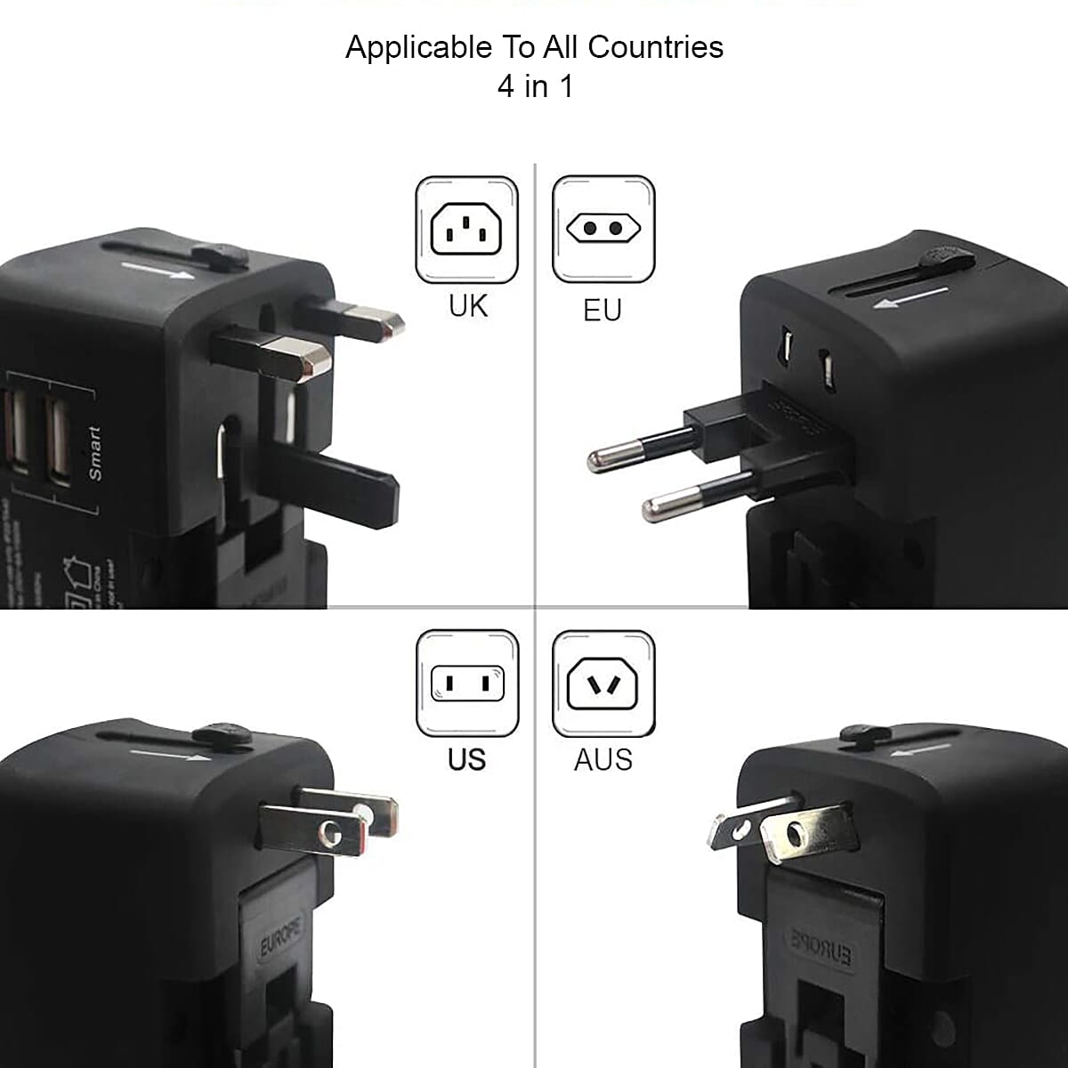 Universal Travel Adapter with Detachable Power Bank (5000mAh) image number 3