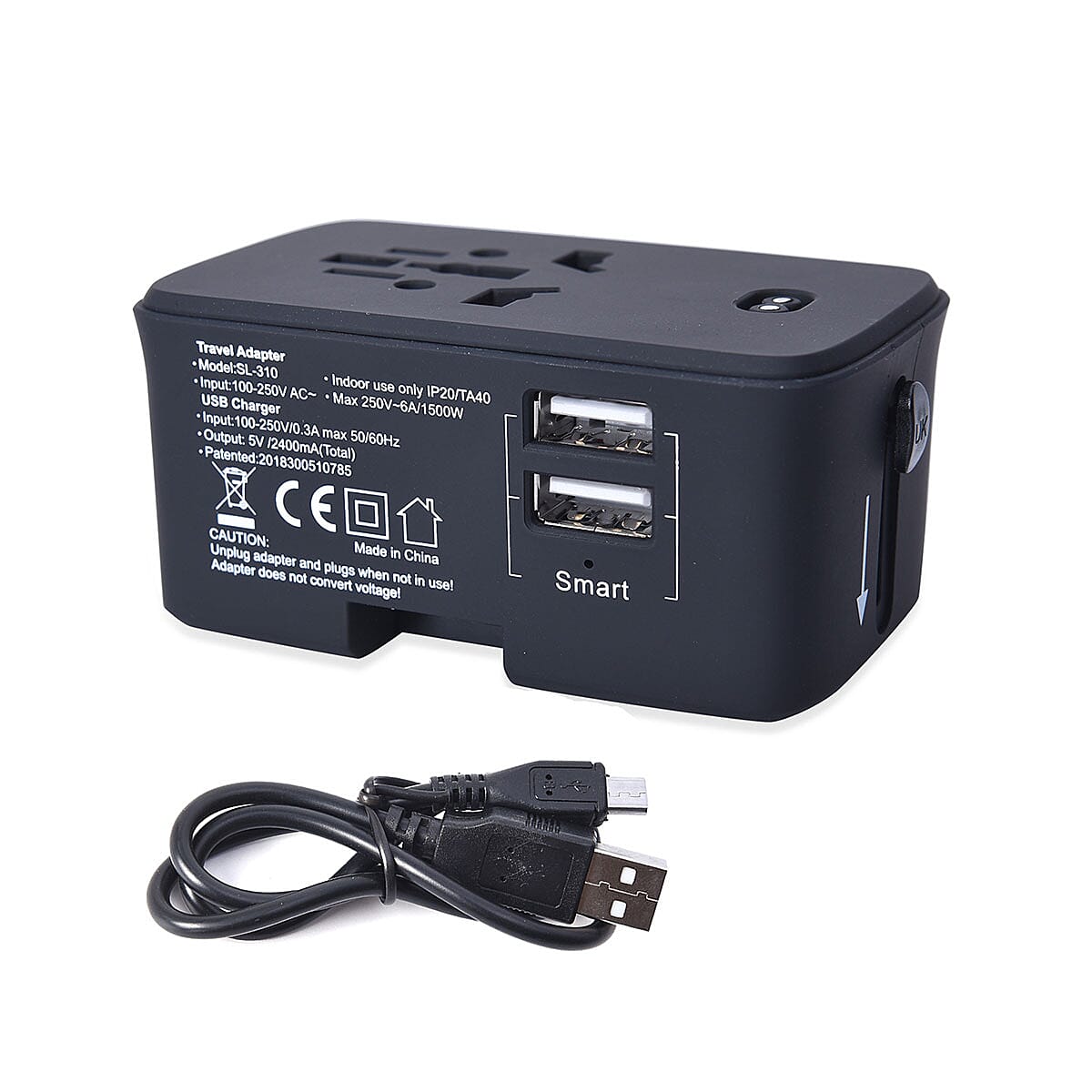 Universal Travel Adapter with Detachable Power Bank (5000mAh) image number 6
