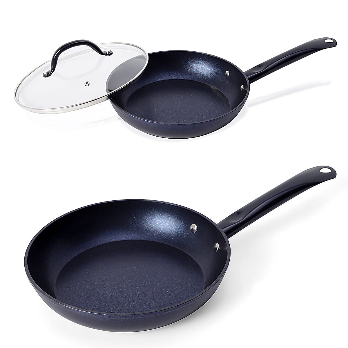 Homesmart Diamond Infused Aluminum Non-Stick Pan with Glass Lid (9.5) image number 6