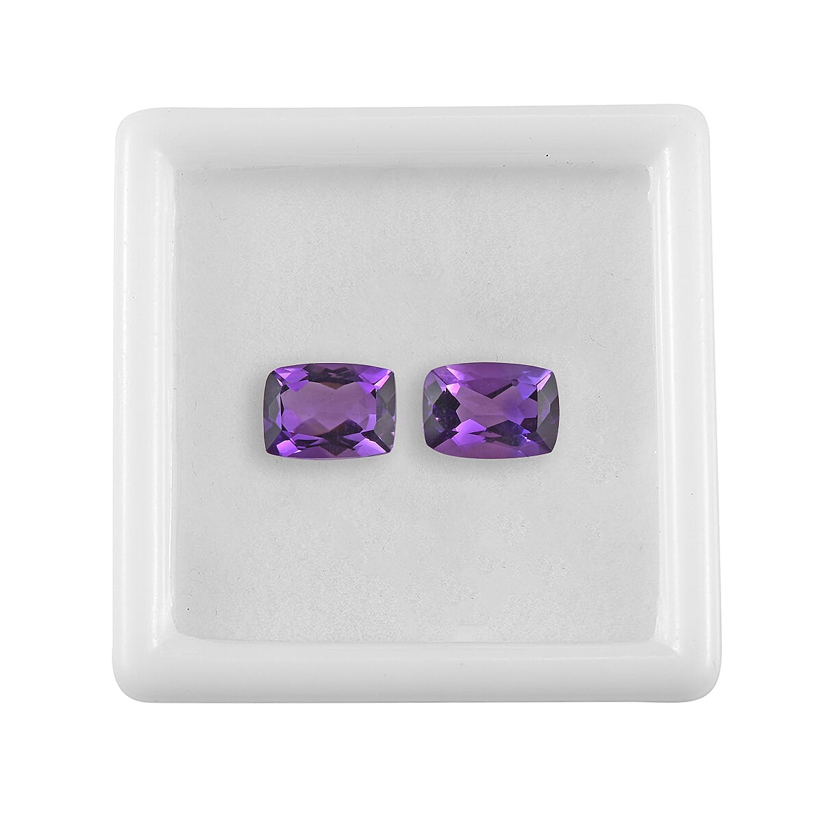 AA Mashamba Amethyst Set of 2 (Cush 7x5 mm) 1.51 ctw Loose Gemstone