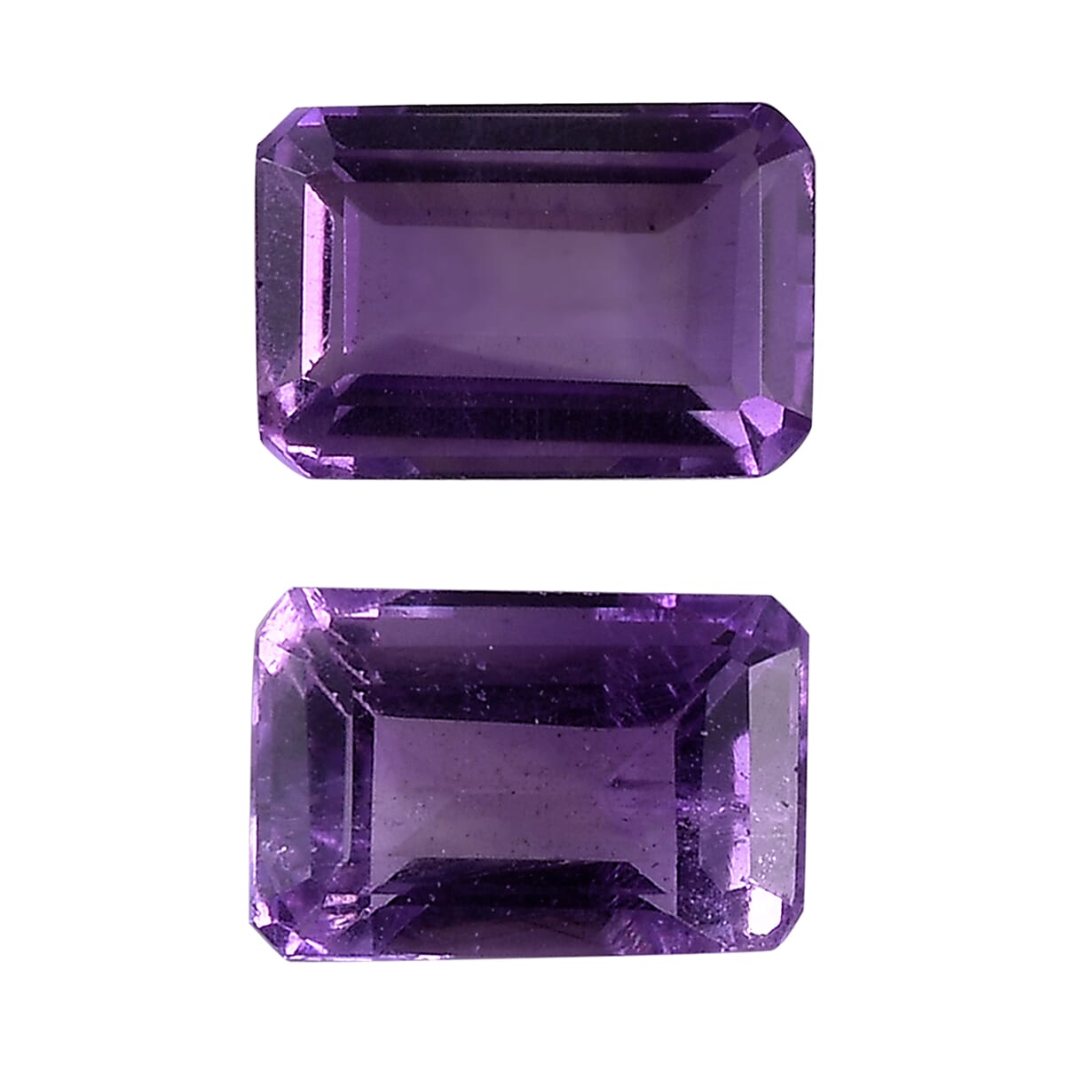 AA Mashamba Amethyst Set of 2 (Oct 6x4 mm) 1.06 ctw Loose gemstone