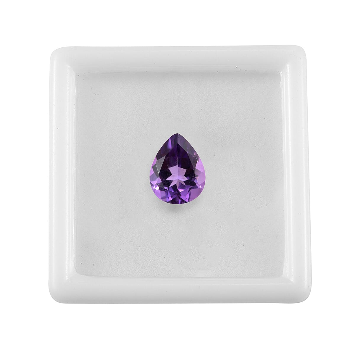 AA Mashamba Amethyst (Pear 10x8 mm) 2.00 ctw Loose Gemstone image number 3