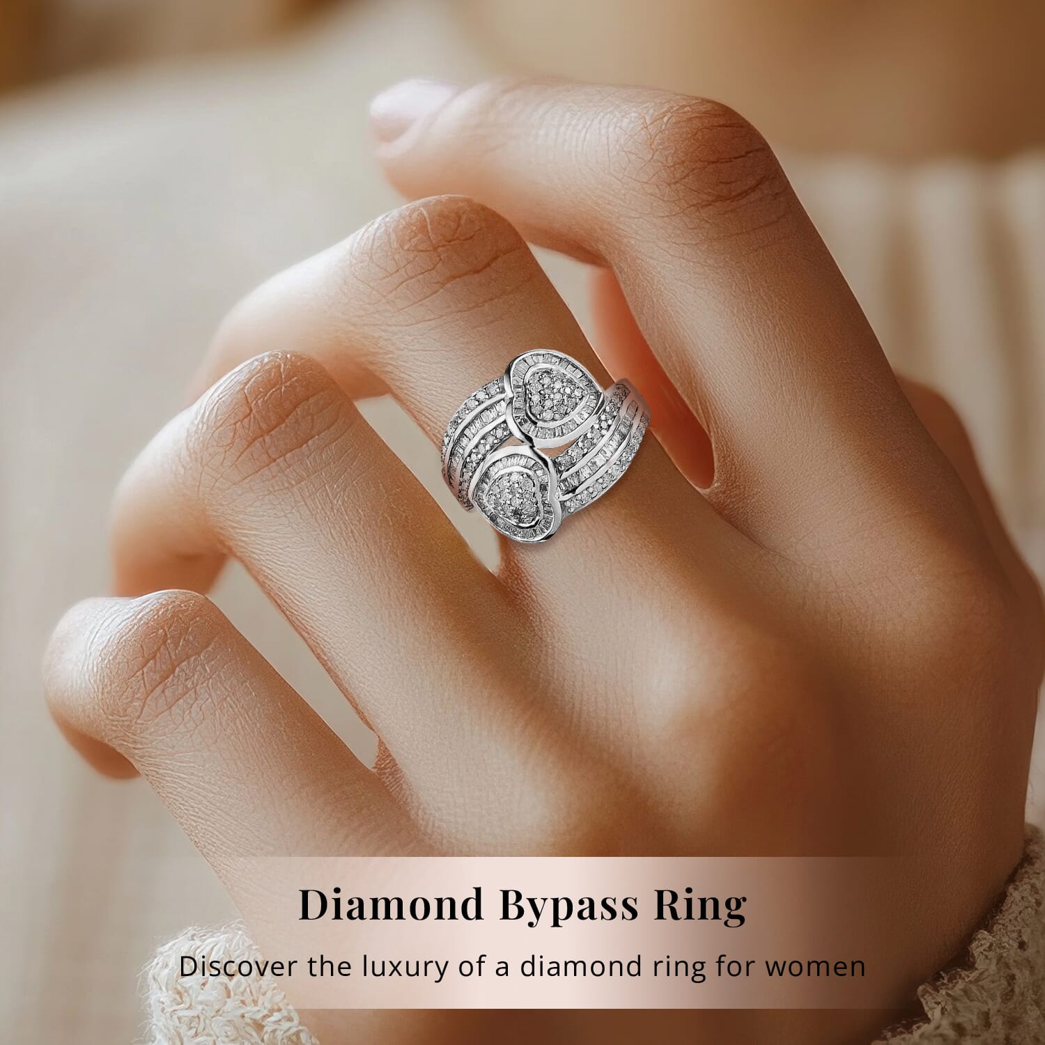 Heart diamond hot sale ring platinum