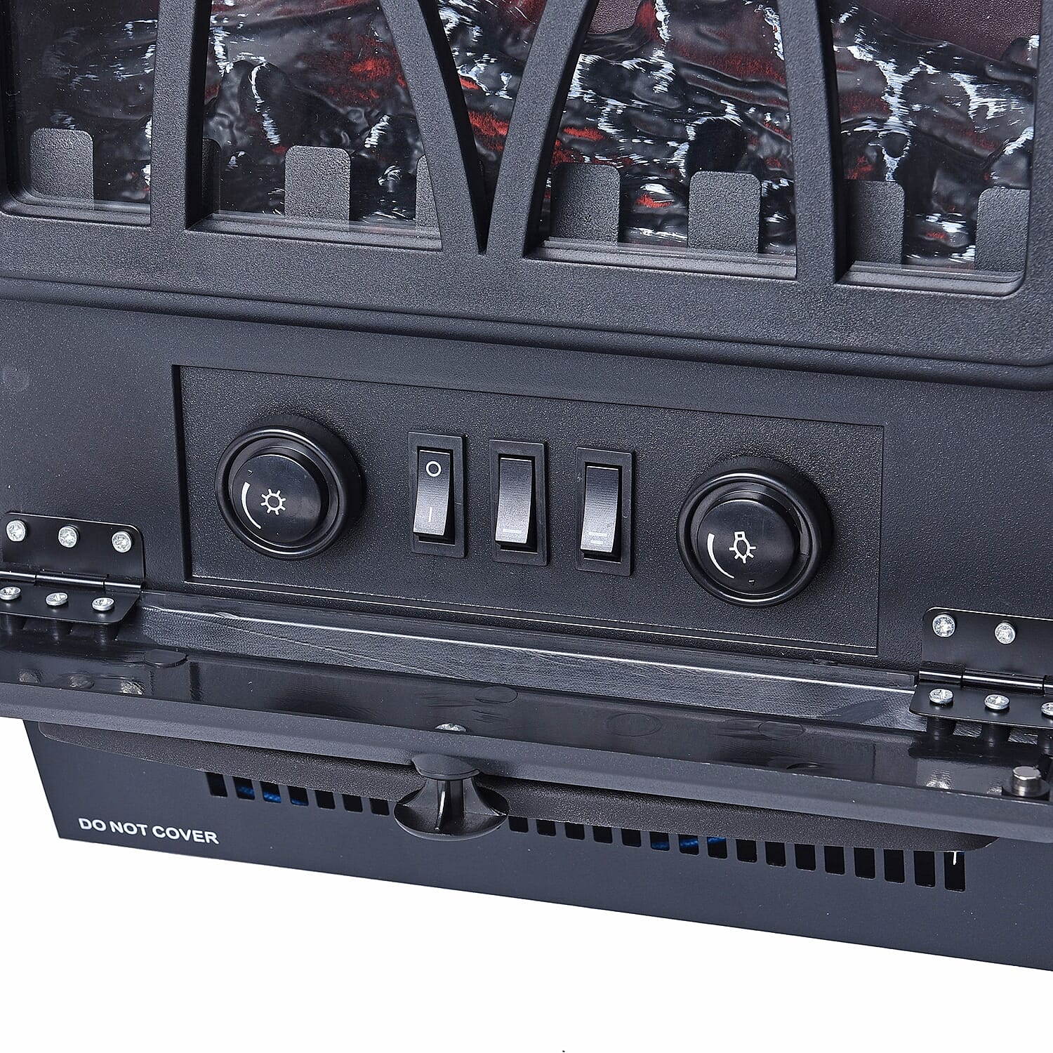 Black Fireplace Space Heater 750W/1500W