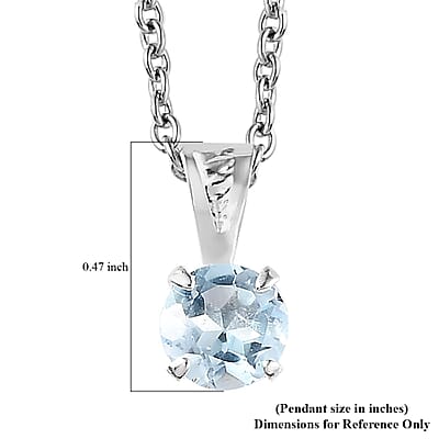 Set of 5 Multi Gemstone 4.25 ctw Pendant in Sterling Silver with Stainless Steel Necklace 20 Inches