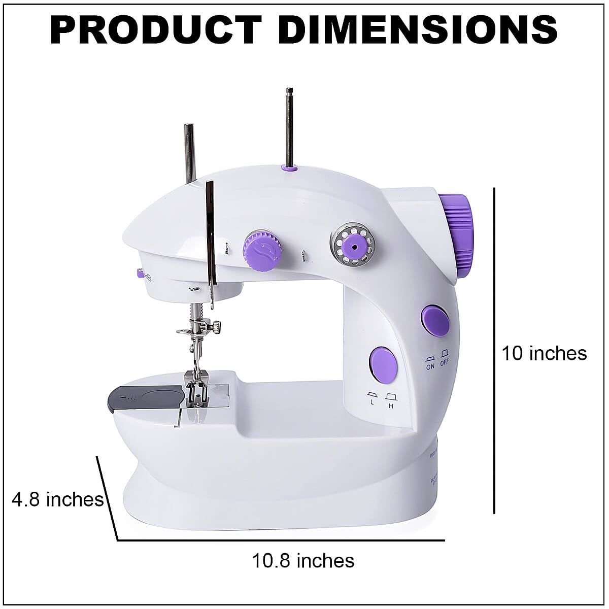 Mini Sewing Machine with Double Threads and Two Speed Control (4xAA Batteries Not Included) image number 3