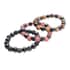 Magnetic by Design Set of 3 Picture Jasper and Multi Gemstone Beaded Stretch Bracelets 327.75 ctw image number 2