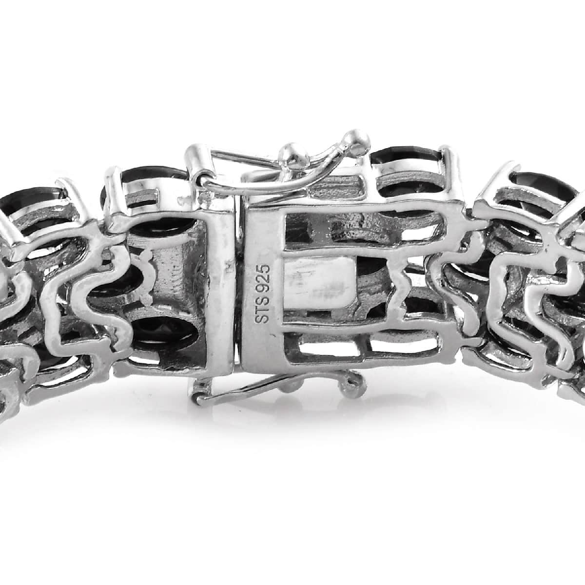 Shungite Cluster Bracelet in Platinum Over Sterling Silver (8.00 In) 26.50 Grams 33.60 ctw image number 3