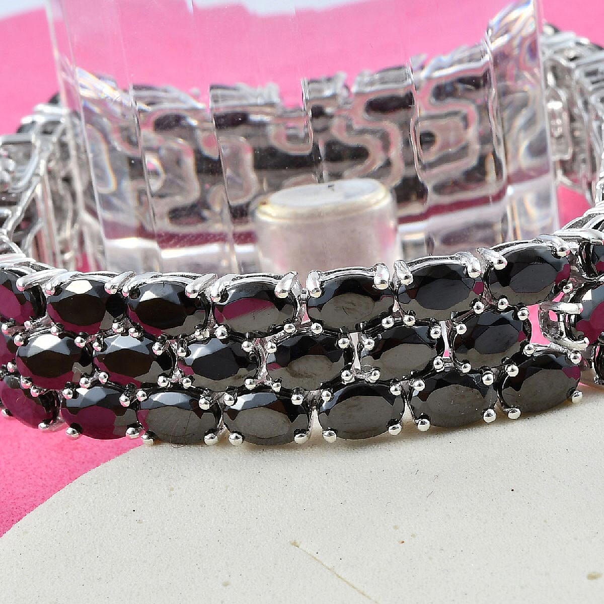 Shungite Cluster Bracelet in Platinum Over Sterling Silver (7.25 In) 24.75 ctw image number 1