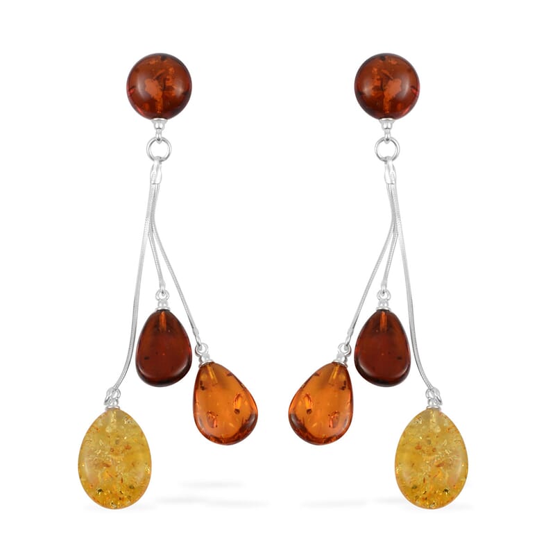 Multi Color Amber Earrings