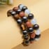 Magnetic by Design Set of 3 Multi Gemstone Beaded Stretch Bracelets 218.00 ctw image number 1