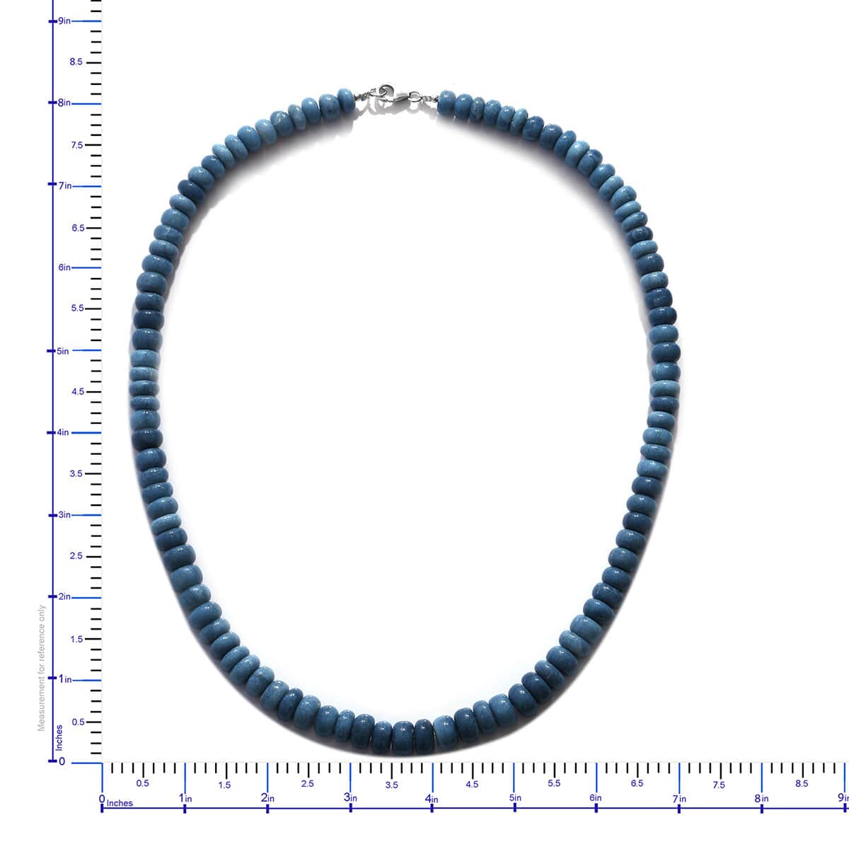 Peruvian Blue Opal Beaded Necklace 20 Inches in Sterling Silver 200.00 ctw image number 4