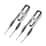 Set of 2pcs Stainless Steel Tweezers with Light (3xLR1 Included)