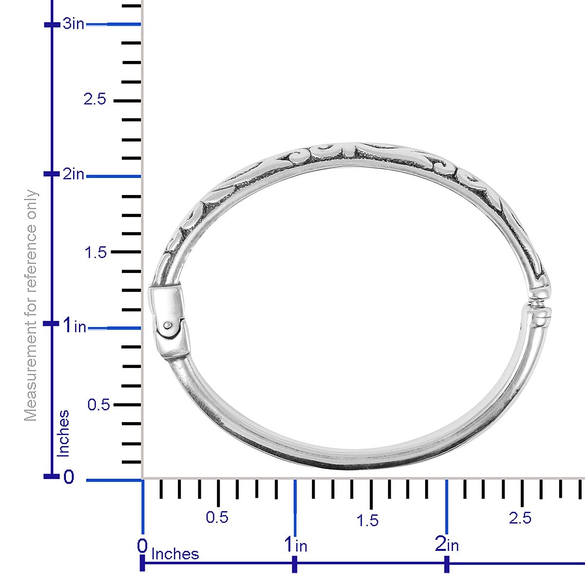 Sterling Silver Filigree Bangle Bracelet 6.75 Inch 10.40 Grams image number 2