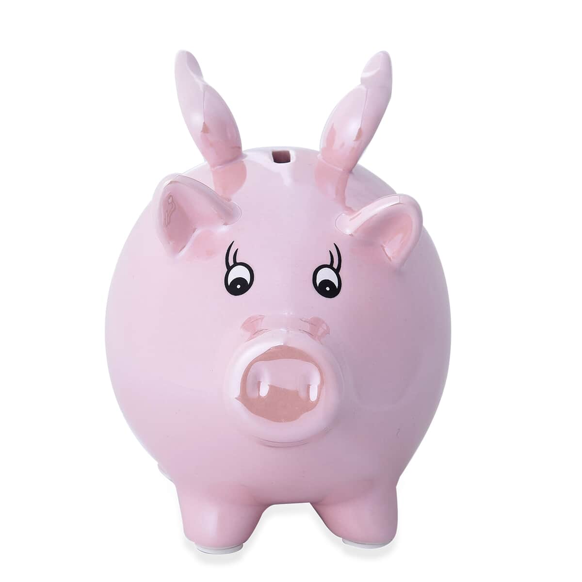 Pink Ceramic Flying Pig Money Bank (3.5x7) image number 0