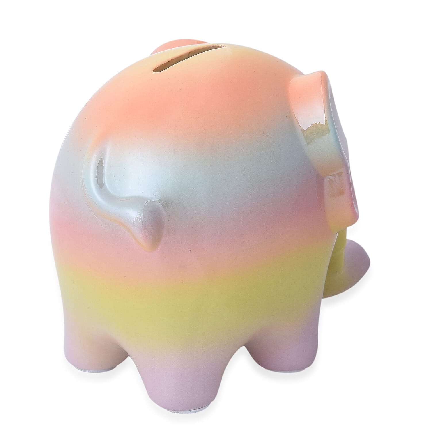 Multi Color Ceramic Elephant Money Bank, Elephant Piggy Bank, First Coin Bank, Best Birthday for Kids, Boys Girls Home Decoration