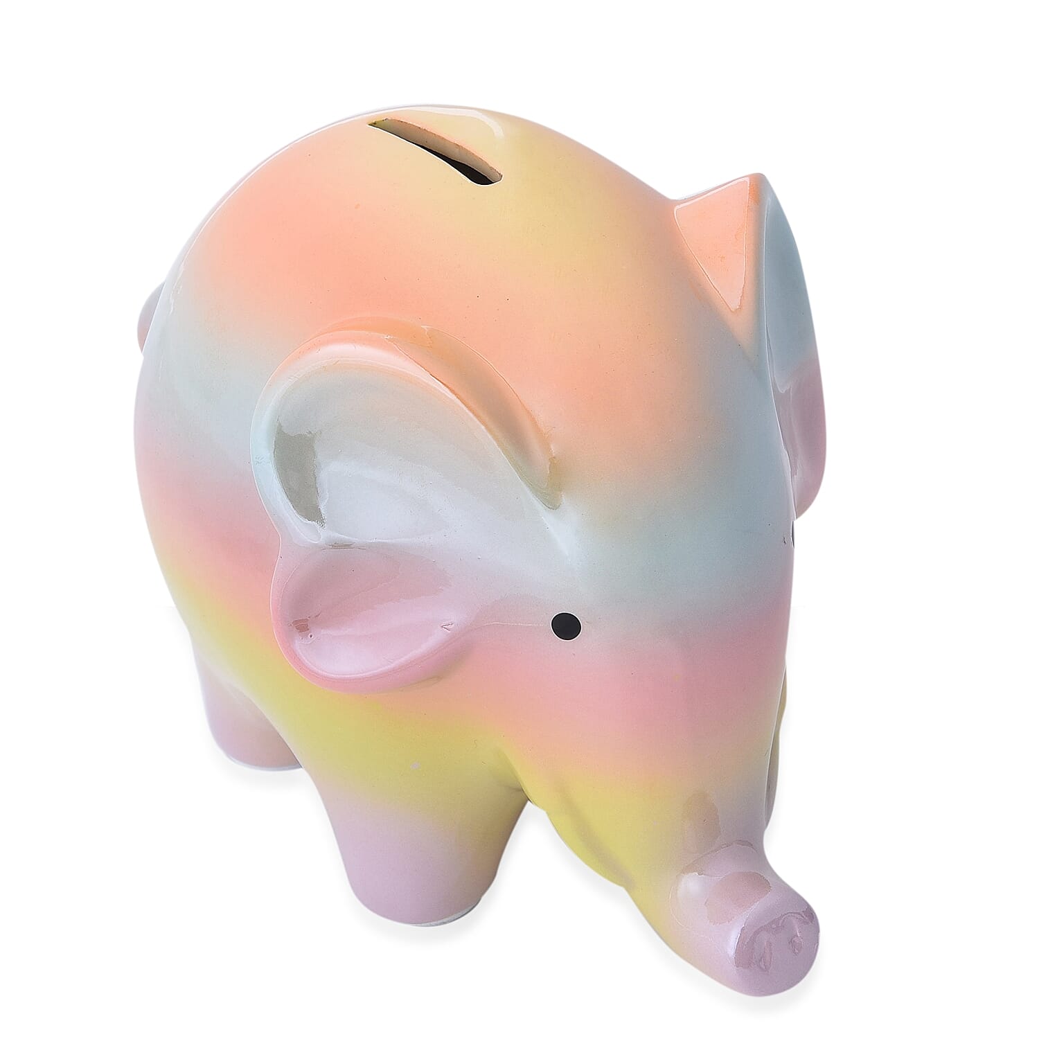 Multi Color Ceramic Elephant Money Bank, Elephant Piggy Bank, First Coin Bank, Best Birthday for Kids, Boys Girls Home Decoration
