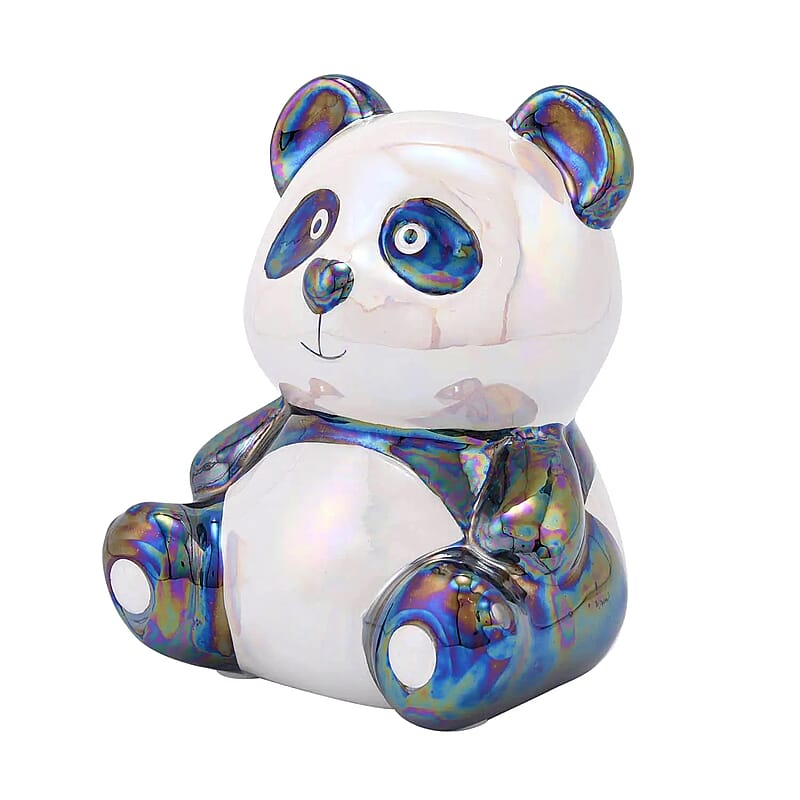 Black and White Ceramic Panda Money Bank, Panda Baby Piggy Bank, First Coin Bank, Best Birthday for Kids, Boys Girls Home Decoration