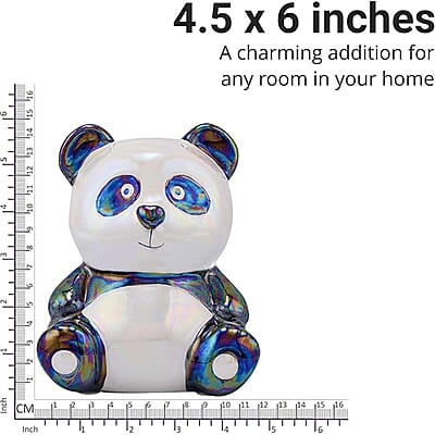 Black and White Ceramic Panda Money Bank, Panda Baby Piggy Bank, First Coin Bank, Best Birthday for Kids, Boys Girls Home Decoration