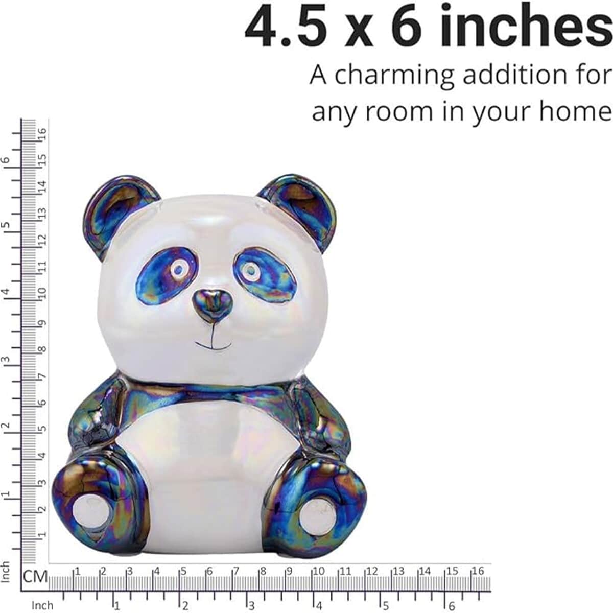 Black and White Ceramic Panda Money Bank, Panda Baby Piggy Bank, First Coin Bank, Best Birthday for Kids, Boys Girls Home Decoration image number 5