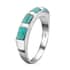 Santa Fe Style Kingman Turquoise Ring in Sterling Silver (Size 5.0) 3.50 ctw image number 2