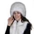 White Faux Fur Cossack Hat and Scarf (Polyester) image number 1