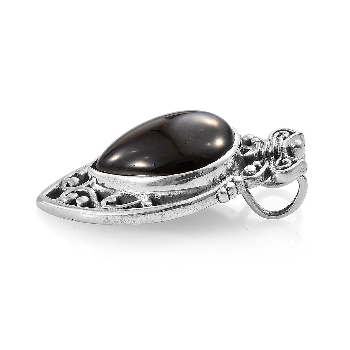 Artisan Crafted Elite Shungite Pendant in Sterling Silver 5.50 ctw image number 2