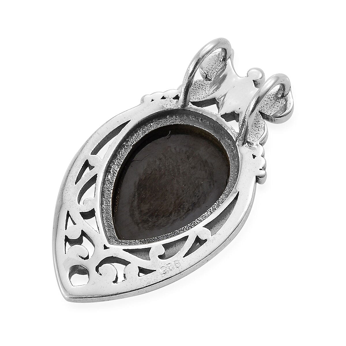 Artisan Crafted Elite Shungite Pendant in Sterling Silver 5.50 ctw image number 3