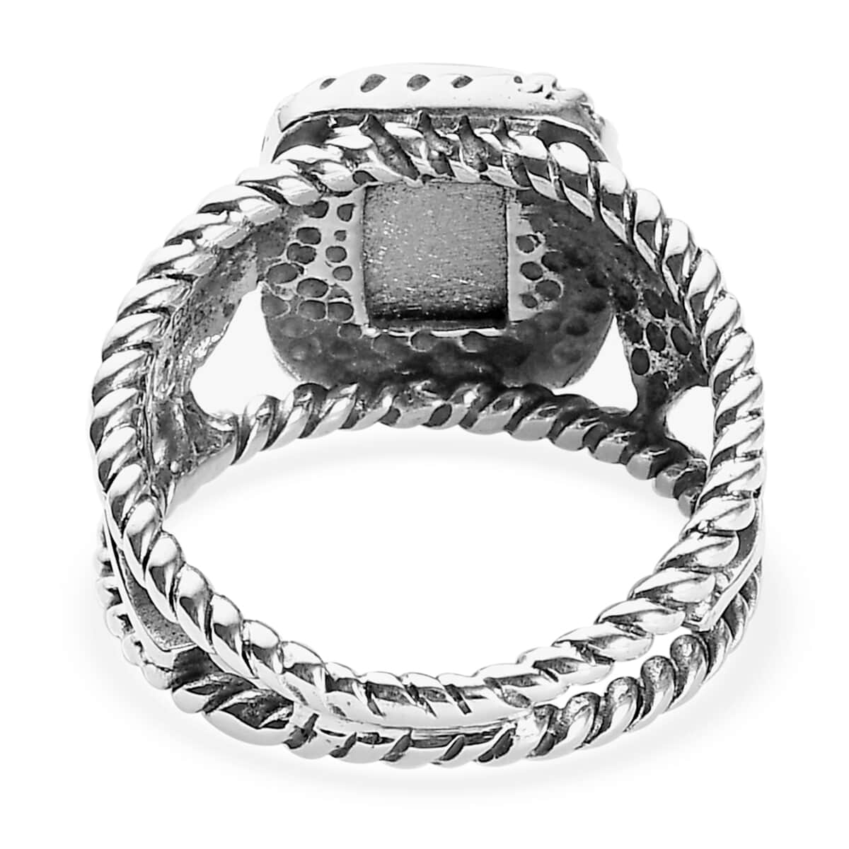 Marvelous Meteorite Ring in Sterling Silver (Size 5.0) image number 4