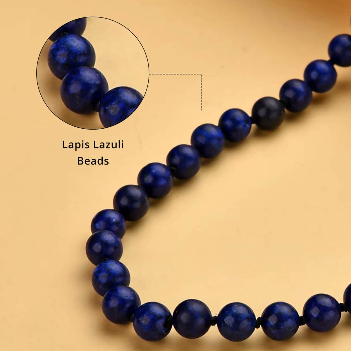 Lapis Lazuli Beaded Endless Necklace 34 Inches 346.50 ctw image number 4