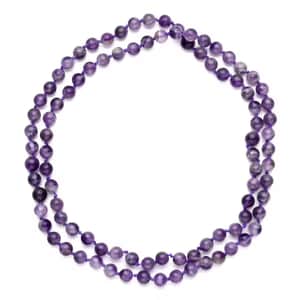 Amethyst Beaded Endless Necklace 34 Inches 310.50 ctw