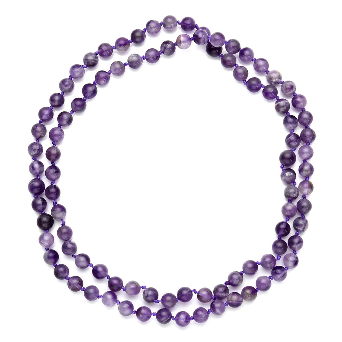Amethyst Beaded Endless Necklace 34 Inches 310.50 ctw image number 0