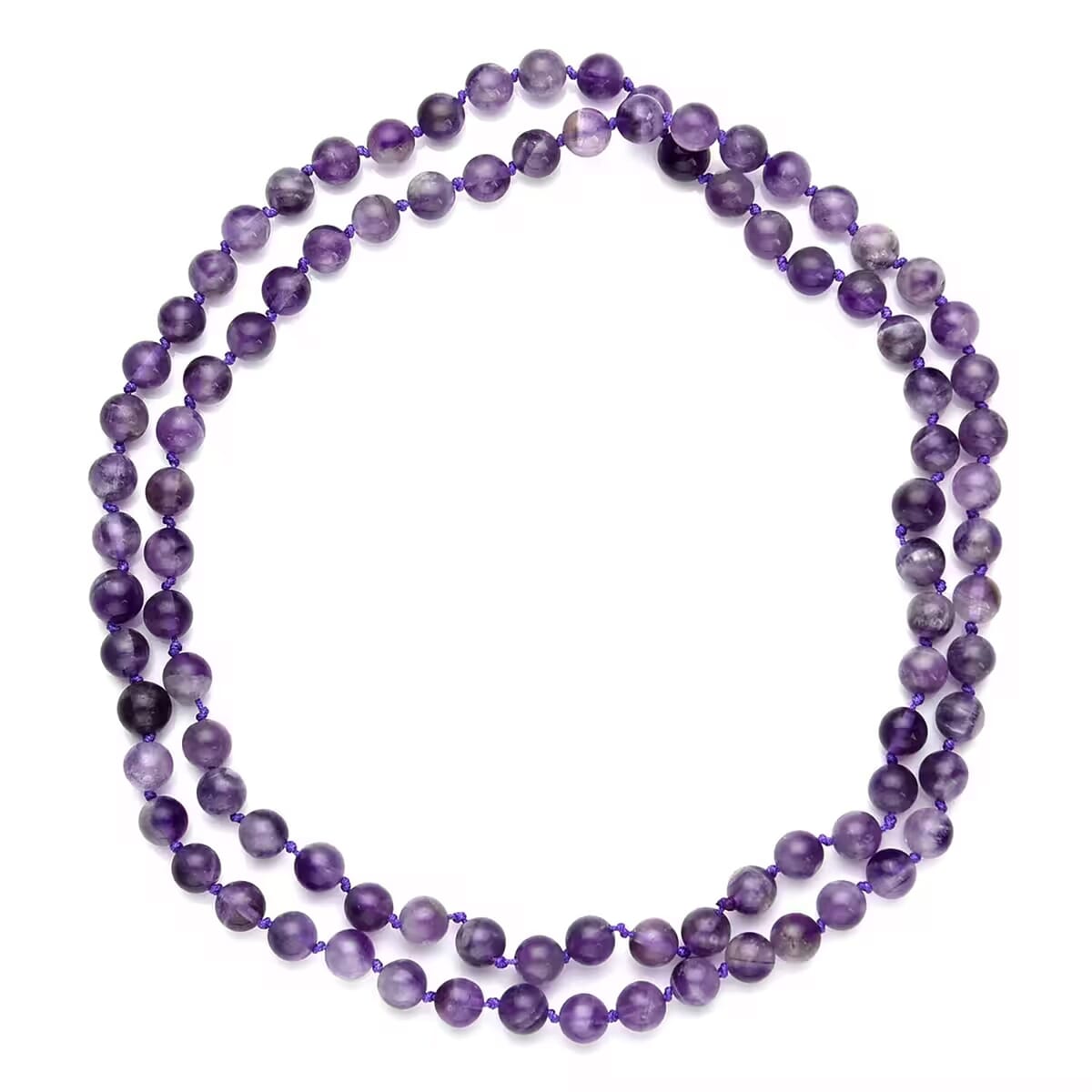 Amethyst Beaded Endless Necklace 34 Inches 310.50 ctw image number 0