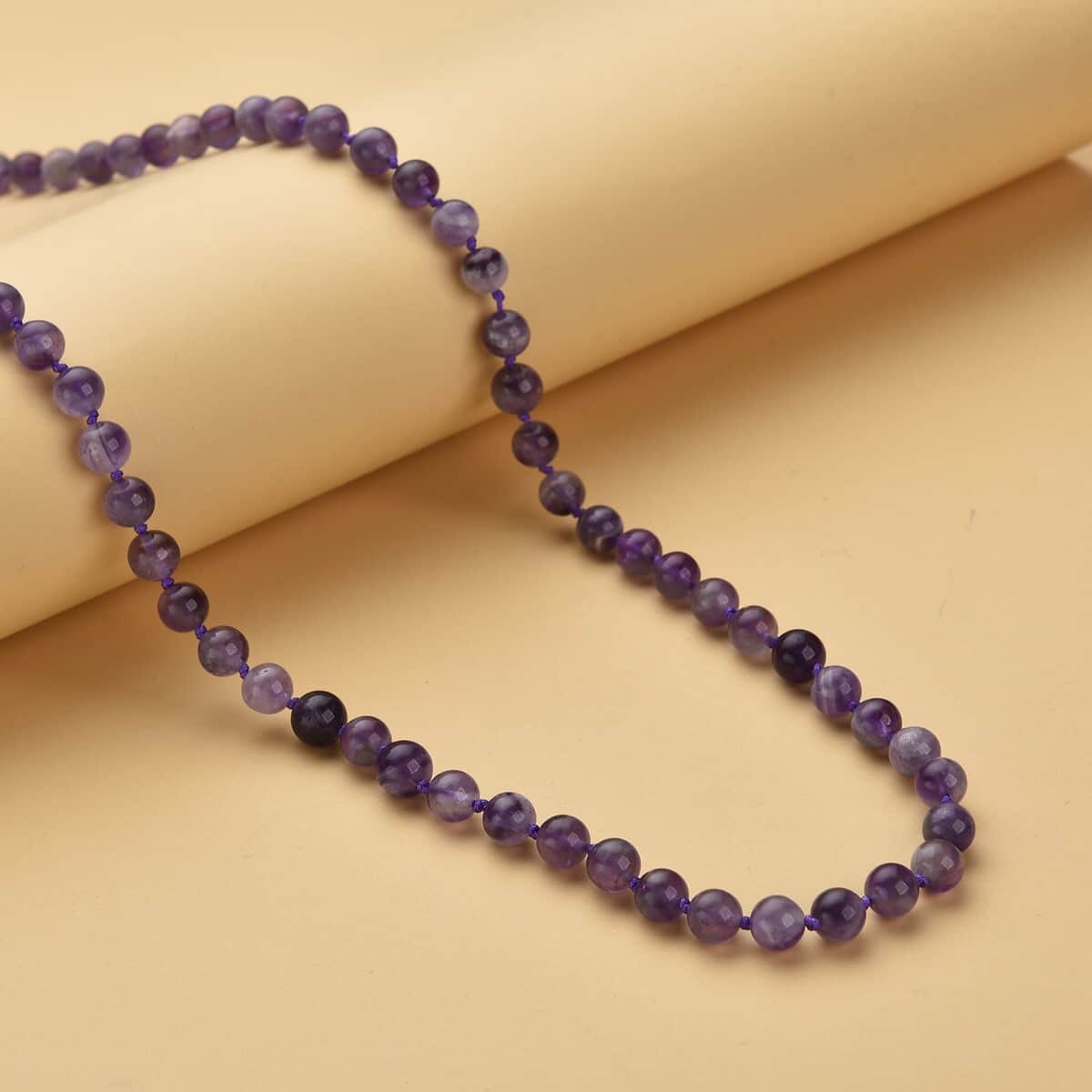 Amethyst Beaded Endless Necklace 34 Inches 310.50 ctw image number 1