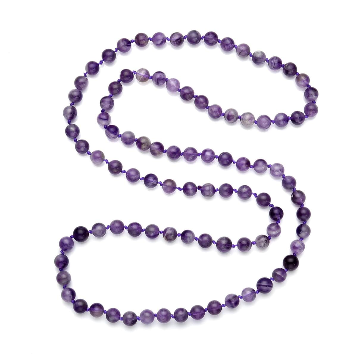 Amethyst Beaded Endless Necklace 34 Inches 310.50 ctw image number 2