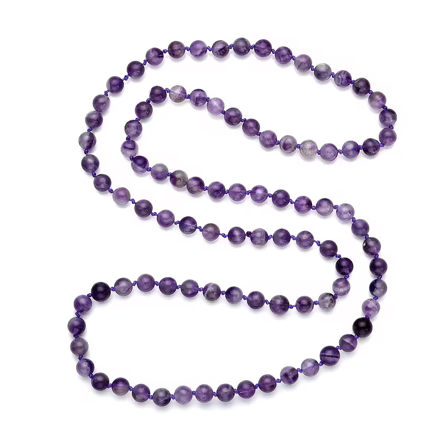 Buy Amethyst Beaded Endless Necklace 34 Inches 310.50 ctw at