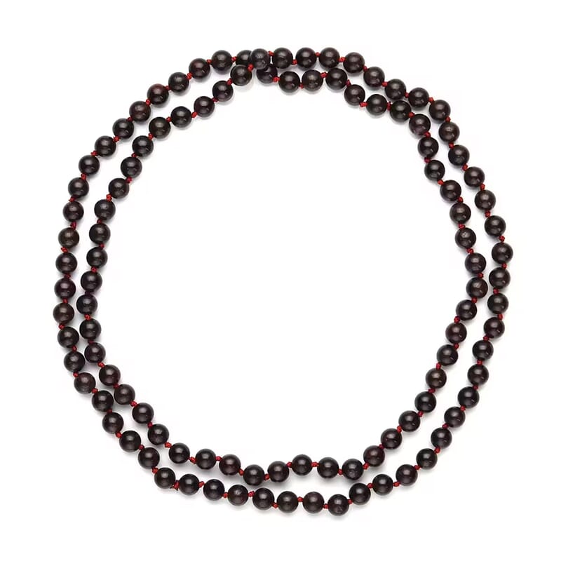 Mozambique Garnet Beaded Endless Necklace 34 Inches 379.00 ctw